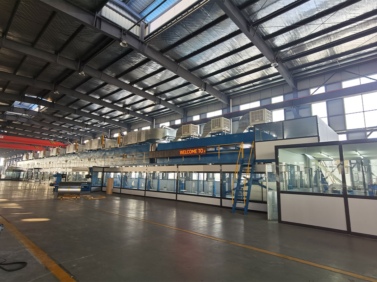 Linea combinata di rivestimento a rullo e a spruzzo